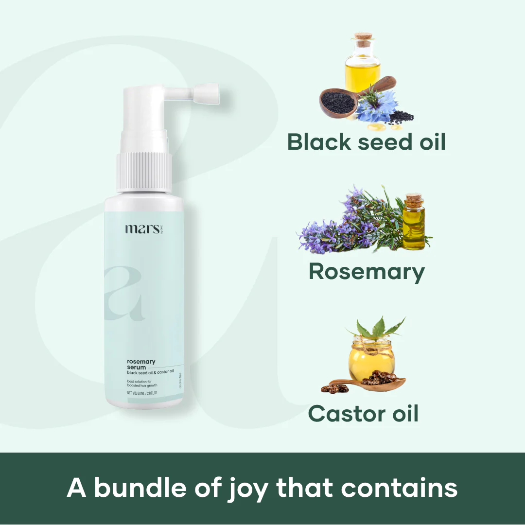 Mars Hair Growth Serum: Powered with Black Seed Oil, Rosemary, and Castor Oil - Image 2