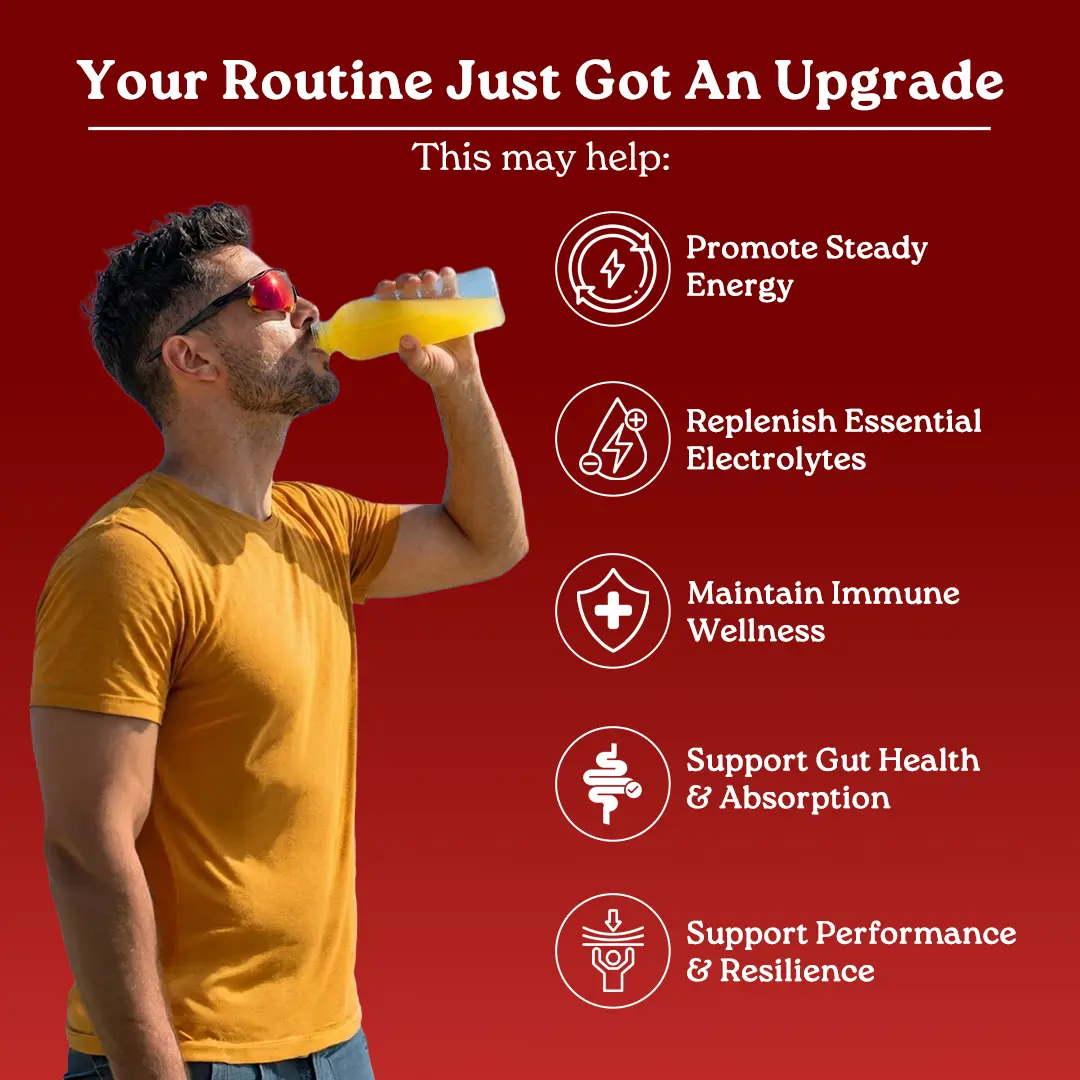 Mars Multivitamin Electrolytes Powder with Vitamins, Minerals, Adaptogens, Probiotics & Electrolytes | Lemon Orange Flavour - Daily Hydration, Energy, Recovery & Whole Body Wellness | 30 Servings - Image 6