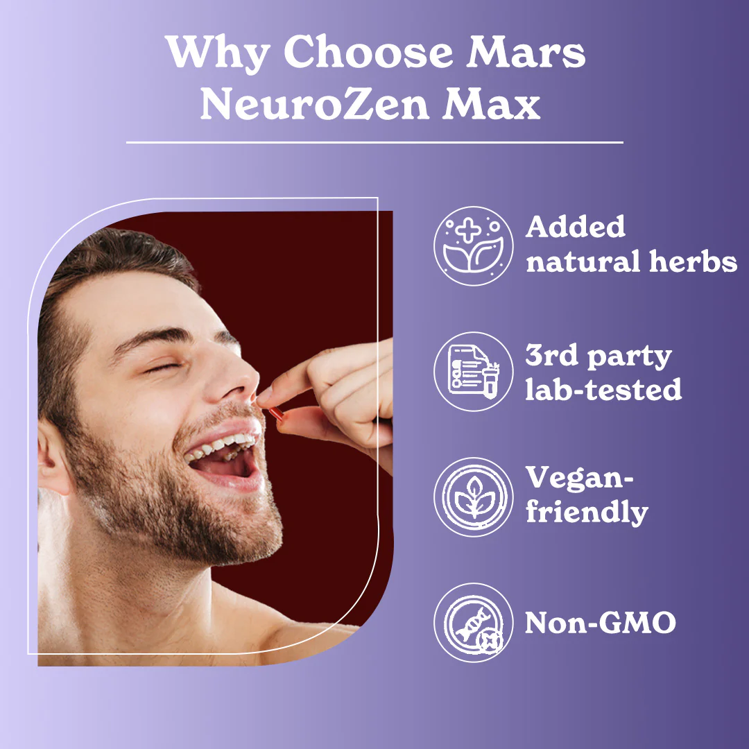 NeuroZen Max with Bacopa Monnieri, CDP Choline, Magnesium L-Threonate, Rhodiola Rosea & L-Theanine – Unlock Focus, Memory & Stress Resilience (60N) - Image 4