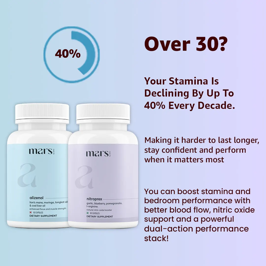 Mars SizeOMax Combo: Dual Action NitroPrex & Tongkat Ali Stack- Blood Flow, Size & Performance - Image 5